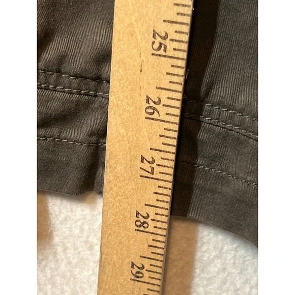 Dressbarn Utility Jacket Military Style Button Front Olive Green Size L - Picture 9 of 10